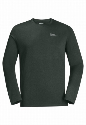 T Shirts Jack Wolfskin Skyhermal L/s Homme Vert | 37252399