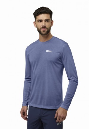 T Shirts Jack Wolfskin Vonnan Ls Homme Bleu Marine | 28092432