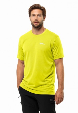T Shirts Jack Wolfskin Vonnan S/s Homme Jaune | 37960024