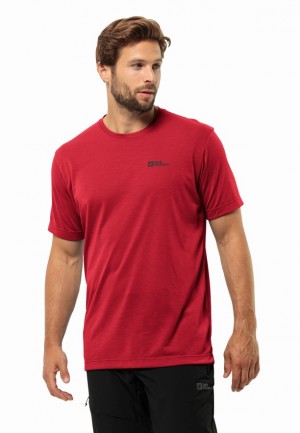 T Shirts Jack Wolfskin Vonnan S/s Homme Rouge | 30134373