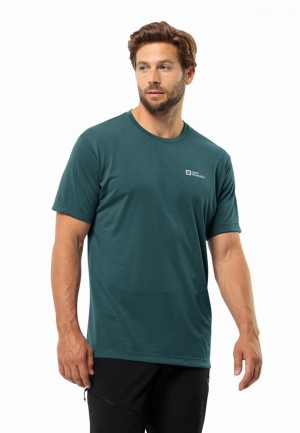 T Shirts Jack Wolfskin Vonnan S/s Homme Turquoise | 82603130