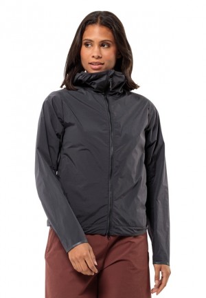 Veste Softshell Jack Wolfskin Bike Commute Wind Femme Noir | 57368884