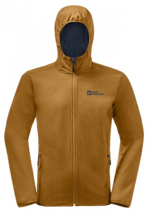 Veste Softshell Jack Wolfskin Bornberg Hoody Homme Jaune | 41515447