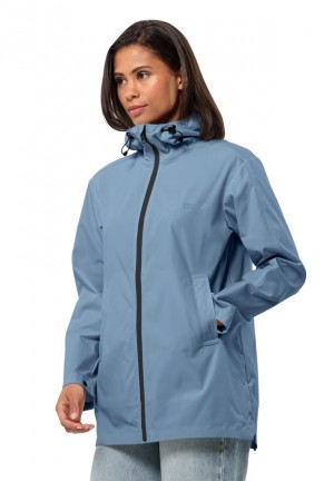 Veste Softshell Jack Wolfskin Desert Wind Femme Bleu | 59308422