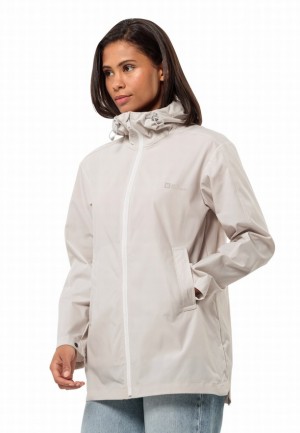 Veste Softshell Jack Wolfskin Desert Wind Femme Blanche | 52653879