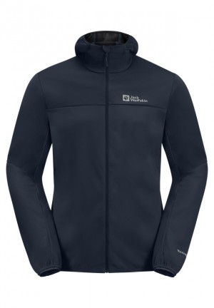 Veste Softshell Jack Wolfskin Feldberg Hoody Homme Bleu Marine | 50072120