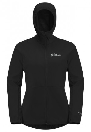 Veste Softshell Jack Wolfskin Feldberg Hoody Femme Noir | 17148948