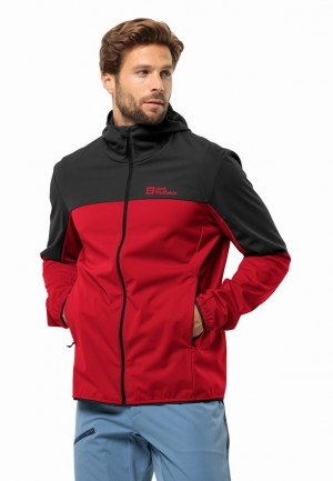 Veste Softshell Jack Wolfskin Feldberg Hoody Homme Rouge | 15260758