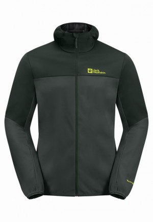 Veste Softshell Jack Wolfskin Feldberg Hoody Homme Vert | 56612878
