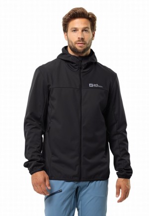Veste Softshell Jack Wolfskin Feldberg Hoody Homme Noir | 77914012