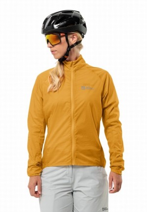 Veste Softshell Jack Wolfskin Gravex Wind Femme Jaune | 15086119