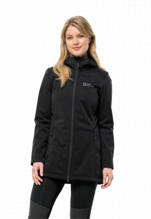 Veste Softshell Jack Wolfskin Windhain Femme Noir | 88507460