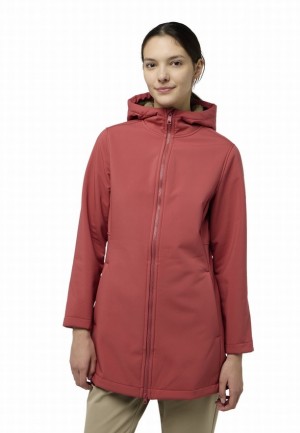 Veste Softshell Jack Wolfskin Windland Femme Rouge | 97590748