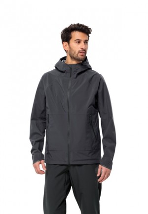 Vestes De Pluie Jack Wolfskin Bike Commute Mono Homme Noir | 41258009