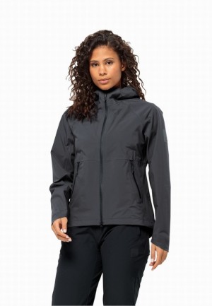 Vestes De Pluie Jack Wolfskin Bike Commute Mono Femme Noir | 61142917