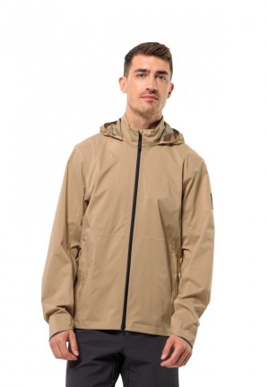 Vestes De Pluie Jack Wolfskin Bike Commute 2.5l Homme Marron | 43049260