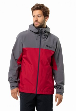Vestes De Pluie Jack Wolfskin Feldberg Hoody Homme Rouge | 29796367