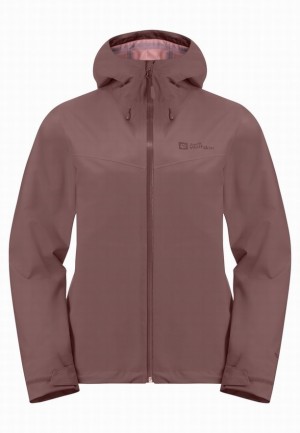 Vestes De Pluie Jack Wolfskin Highest Peak 3l Femme Rouge | 29981079