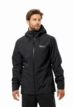 Vestes De Pluie Jack Wolfskin Highest Peak 3l Homme Noir | 16305007