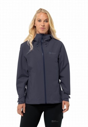 Vestes De Pluie Jack Wolfskin Highest Peak 3l Femme Noir | 87729642