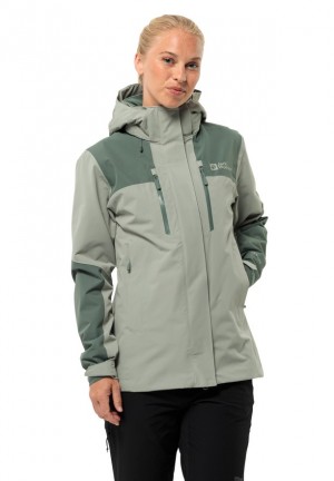 Vestes De Pluie Jack Wolfskin Jasper 2l Femme Grise | 16214275
