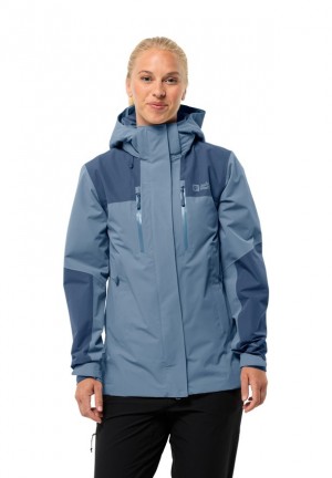 Vestes De Pluie Jack Wolfskin Jasper 2l Femme Bleu | 21259548