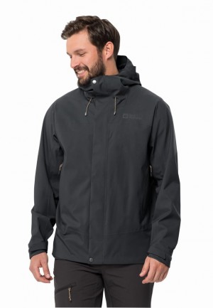 Vestes De Pluie Jack Wolfskin Kammweg 2l Homme Noir | 38305052
