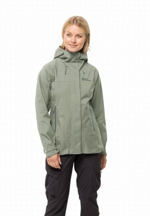 Vestes De Pluie Jack Wolfskin Kammweg 2l Femme Grise | 37154599