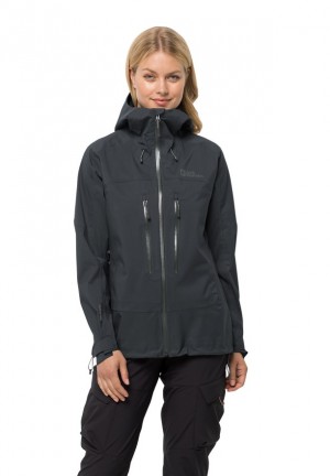 Vestes De Pluie Jack Wolfskin Kammweg 3l Femme Noir | 62961272