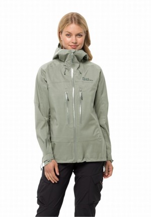 Vestes De Pluie Jack Wolfskin Kammweg 3l Femme Grise | 69635625