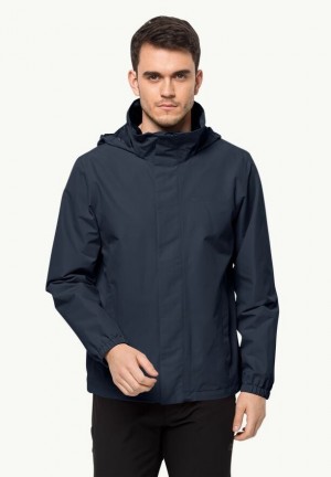 Vestes De Pluie Jack Wolfskin Stormy Point 2l Homme Bleu Marine | 52363669