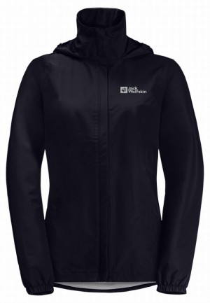 Vestes De Pluie Jack Wolfskin Stormy Point 2l Femme Bleu Marine | 39536627