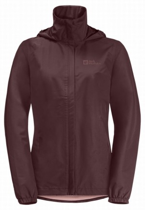 Vestes De Pluie Jack Wolfskin Stormy Point 2l Femme Rouge | 57351076