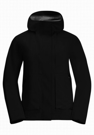 Vestes De Pluie Jack Wolfskin Wandermood 3l Femme Noir | 66605831