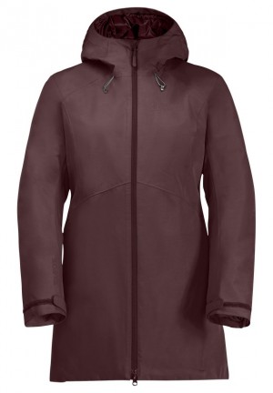 Vestes D'hiver Jack Wolfskin Heidelstein Ins Femme Rouge | 32371809
