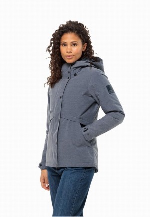 Vestes D'hiver Jack Wolfskin Snowy Park Femme Bleu Marine | 23800267