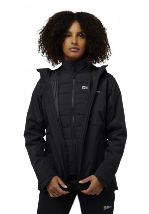 Vestes Jack Wolfskin Glaabach 3in1 Femme Noir | 87505031