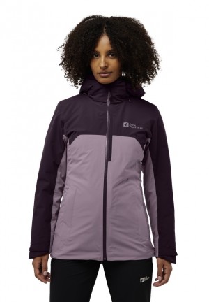 Vestes Jack Wolfskin Hunberg 3in1 Femme Violette | 20500014