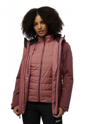 Vestes Jack Wolfskin Hunberg 3in1 Femme Rouge | 20701900