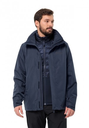 Vestes Jack Wolfskin Luntal 3in1 Homme Bleu Marine | 22972883