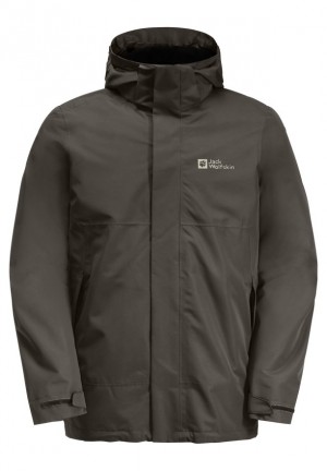 Vestes Jack Wolfskin Luntal 3in1 Homme Cafe | 45791010