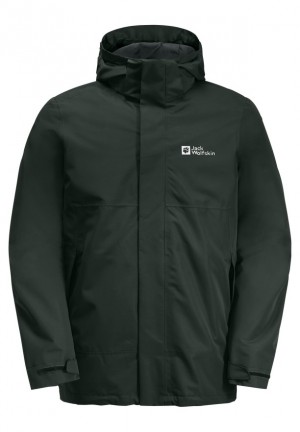 Vestes Jack Wolfskin Luntal 3in1 Homme Vert | 79824403