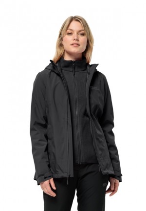 Vestes Jack Wolfskin Moonrise 3in1 Femme Noir | 37764960