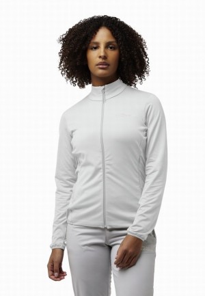 Vestes Jack Wolfskin Prelight Trail Fz Femme Blanche | 22623876