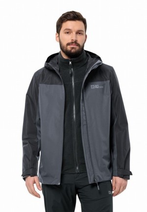 Vestes Jack Wolfskin Taubenberg 3in1 Homme Noir | 24177028