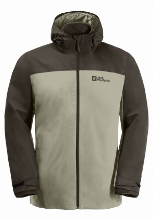 Vestes Jack Wolfskin Taubenberg 3in1 Homme Grise | 23270479