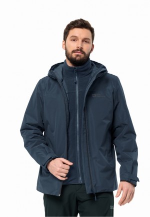 Vestes Jack Wolfskin Taubenberg 3in1 Homme Bleu Marine | 66302118