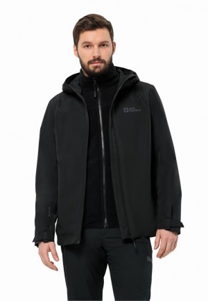 Vestes Jack Wolfskin Taubenberg 3in1 Homme Noir | 65170890