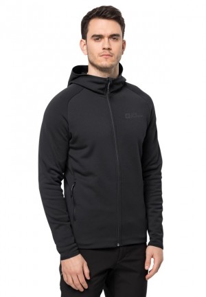 Vestes Polaires Jack Wolfskin Baiselberg Hooded Fz Homme Noir | 18671526