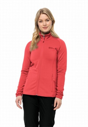 Vestes Polaires Jack Wolfskin Baiselberg Fz Femme Rouge | 55427190